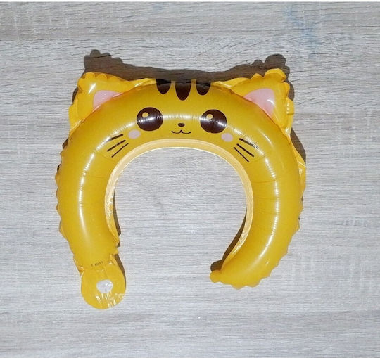 Baloane Folie Metalizată Flippy Coroană Tip Urechi Pisoi Model Ambalaj Individual Pai Inclus Umflare Aer Heliu 24 X 29,5 Cm Galben
