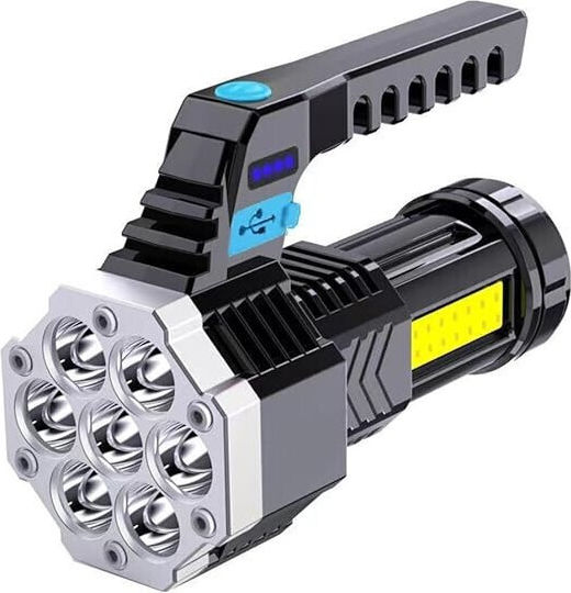 Wiederaufladbar Taschenlampe LED IPX4 Schwarz
