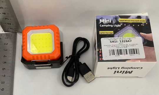 Lumină de lucru și de sit, cu baterie Lanternă Brevet LED IPX5 cu Luminozitate Maximă 500lm Portocaliu