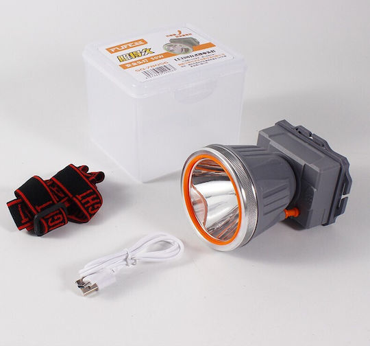 Wiederaufladbar Stirnlampe LED IPX6 Grau