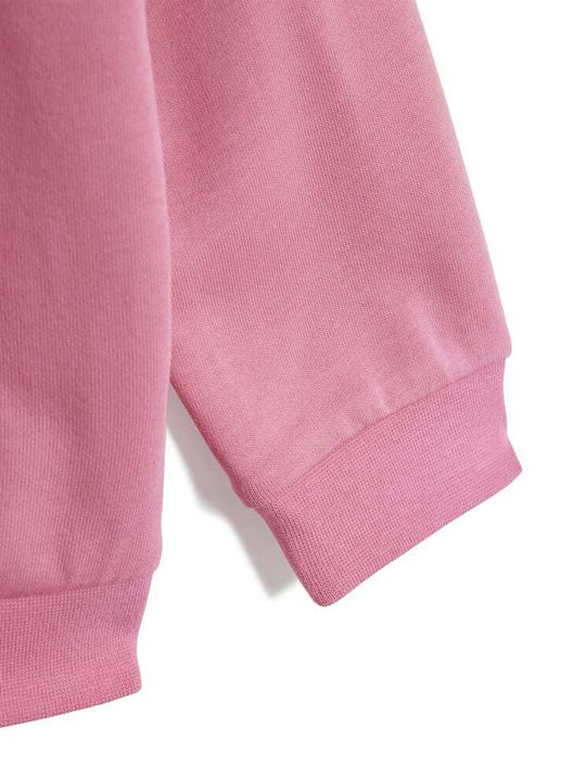 Kids Sweatpants Set With Top Pink 2 Pieces