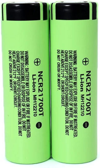 Rechargeable Lithium Battery Size 21700 Ncr21700t Li-ion 3.7v 4800mAh Original 10A 2pcs Tc-272