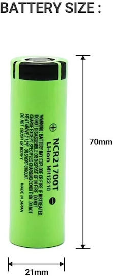 Rechargeable Lithium Battery Size 21700 Ncr21700t Li-ion 3.7v 4800mAh Original 10A 10pcs Tc-277