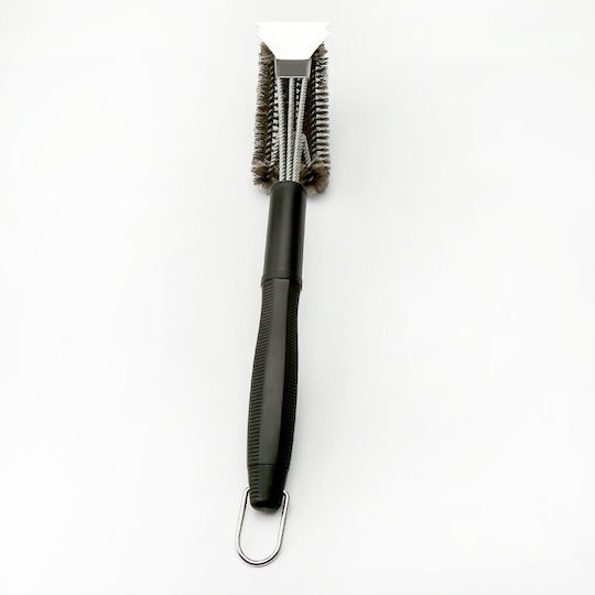 Четка За Почистване На Барбекю Grill Wire Brush Flippy 45 См Дръжка От Неръждаема Стомана 45x7x10 Черна