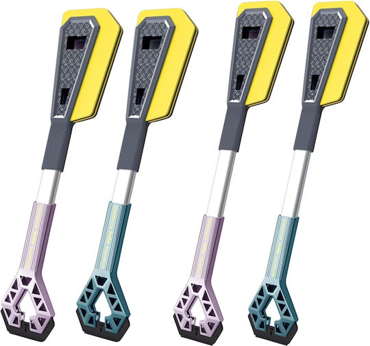 Răzuitoare de Zăpadă Auto cu Două Capete Flippy Universal pentru Îndepărtarea Zăpezii de pe Mașină Mâner Lung Ergonomic Detasabil pentru Geamuri și Caroserie Ușor de Folosit 67x12,5 cm Mov