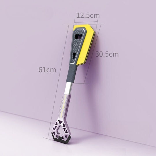 Răzuitoare de Zăpadă Auto cu Două Capete Flippy Universal pentru Îndepărtarea Zăpezii de pe Mașină Mâner Ergonomic Detasabil pentru Geamuri și Caroserie Ușor de Folosit 61x12,5 cm Mov