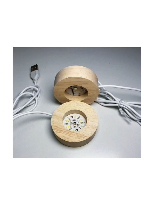 Dekorative Lampe Crystal Ball Weiß