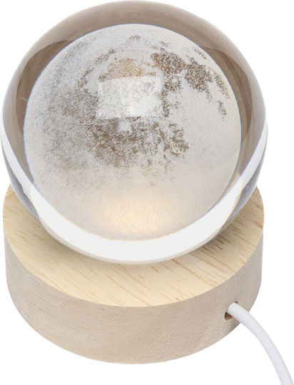 Dekorative Lampe Crystal Ball Weiß
