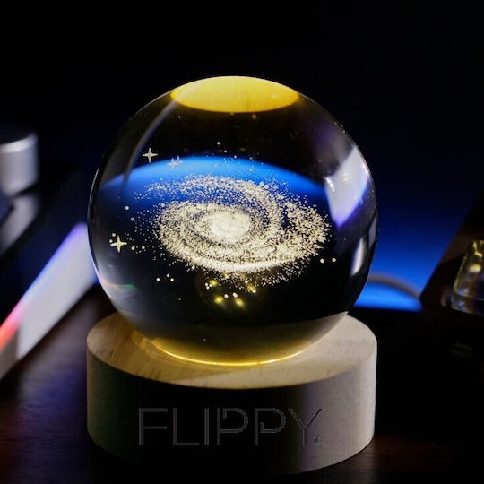 Dekorative Lampe Crystal Ball Weiß