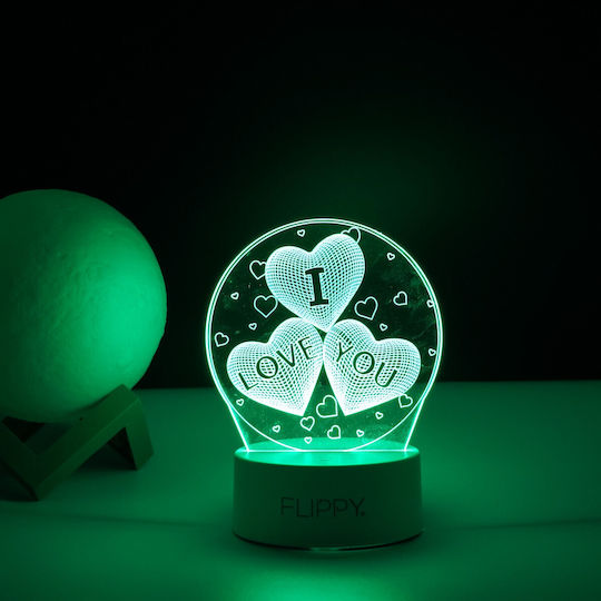 Dekorative Lampe 3D-Illusion Mehrfarbig