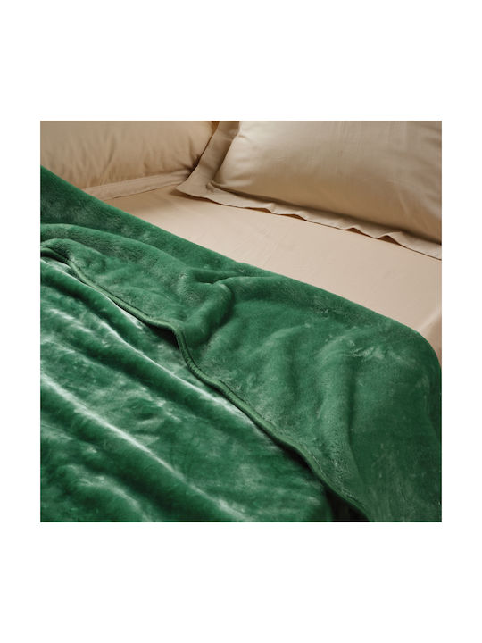 Das Home Κουβέρτα Βελουτέ 0293 Green 160x220εκ.