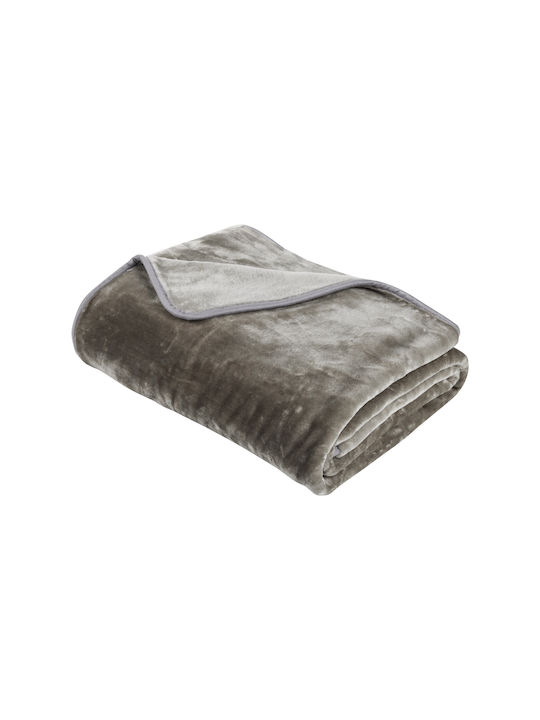 Das Home Κουβέρτα Βελουτέ 0290 Grey 160x220εκ.