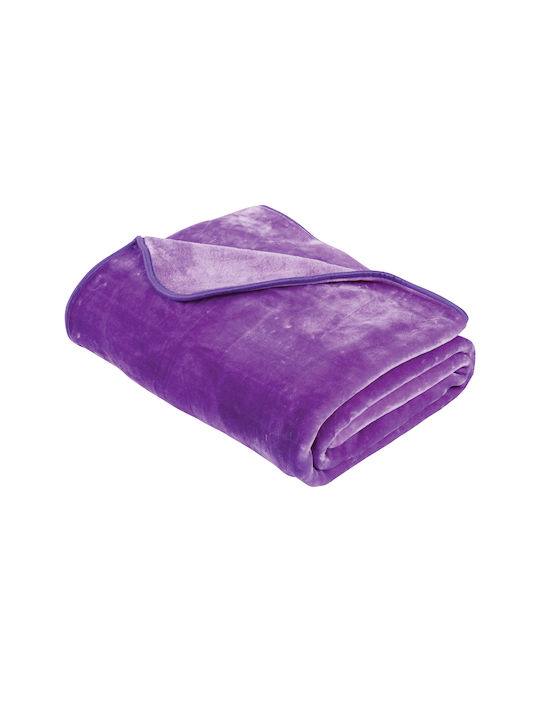 Das Home Blanket Velvet Purple 160x220cm