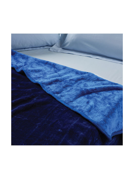Das Home Κουβέρτα Βελουτέ 0292 Blue 160x220εκ.