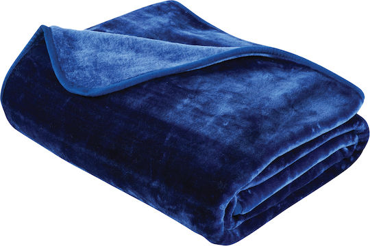 Das Home Κουβέρτα Βελουτέ 0292 Blue 160x220εκ.