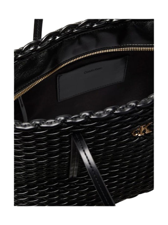 Pleated Tote Women's Tote Bag Black