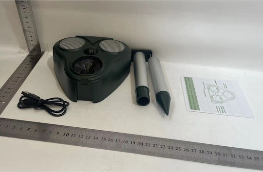 Соларна Светлина 0.5W Червено с Датчик за Движение IP66 13смx14.7смx24.5смсм.
