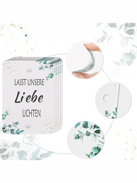 Wedding Straw Charms "Lasst Unsere Liebe Wachsen" 60 Pieces