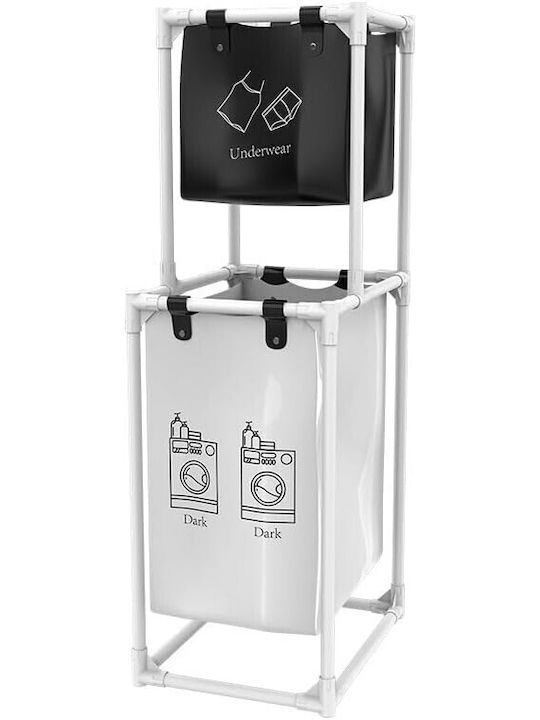 Wäschekorb Stoff 31x44x97cm Weiß