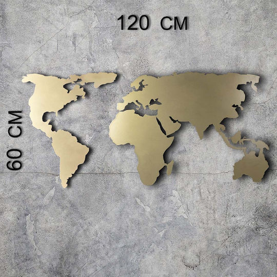 Wallity Wanddekoration Gold aus Metall 120x60cm