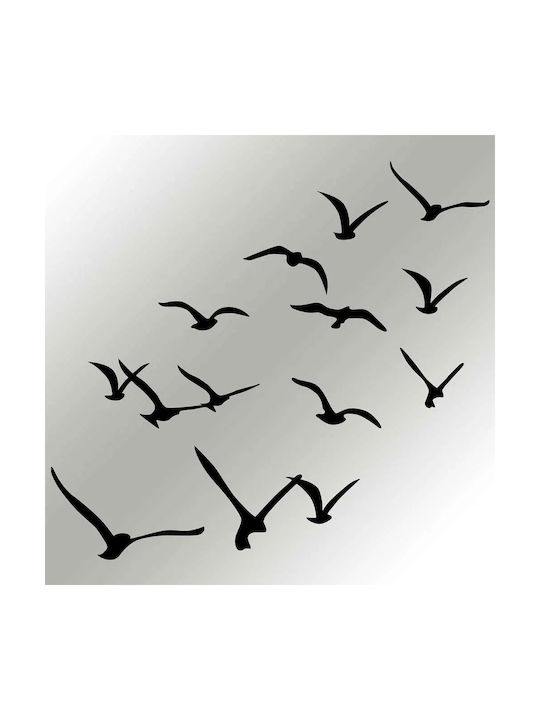 Wallity Decorative Silhouette Migration Black Metal 11 Pieces