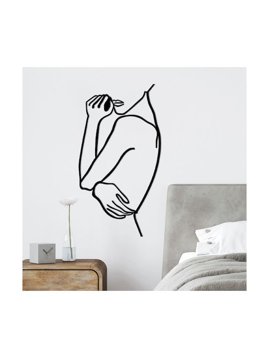 Wall Decor Woman 891tnl1981 70x0.15x38cm Black Wallity Metal