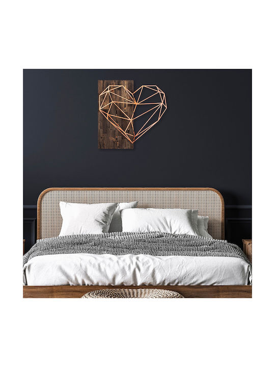 Wallity 3D Mixed Art Copper from Wood 58x58cm