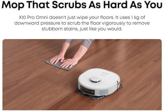 Eufy X10 Pro Omni Robot Vacuum Cleaner with Laser Mapping & 8000Pa Suction Power White