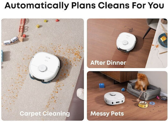 Eufy X10 Pro Omni Robot Vacuum Cleaner with Laser Mapping & 8000Pa Suction Power White