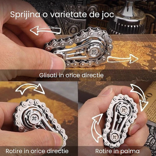 Fidget Spinner Metalic Argintiu