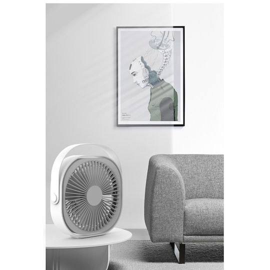 Ventilator de Mână USB Alb