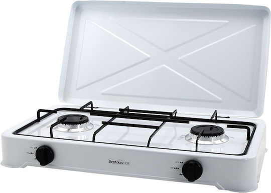Bormann Elite BLG4400 Επιτραπέζια Εστία Υγραερίου Διπλή Λευκή