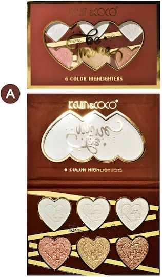 Paletă Iluminatoare Kevin Coco 6 Nuanțe Be Mine Culori Calde Dreptunghiulară 140 g 24 Luni Termen de Valabilitate 17.4x11.5x1.3 cm Variantă A Nude