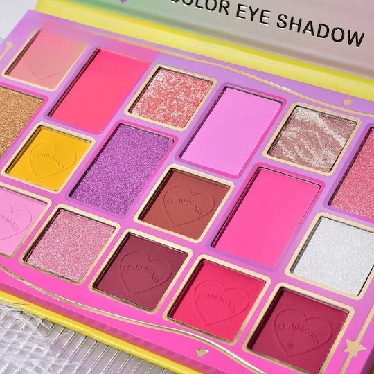 Palete de Machiaj Kevin Coco Candy Star Fard de Pleoape 18 Culori 19.3 X 12 X 1.4 Cm