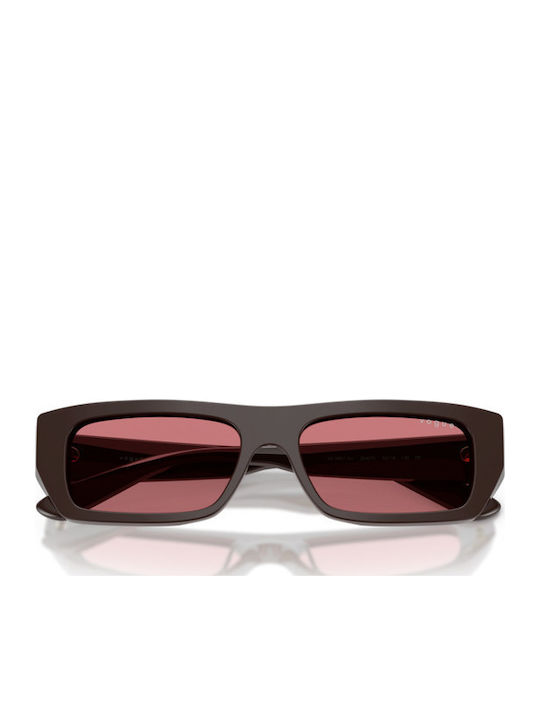 Vogue Women's Sunglasses with Burgundy Plastic Frame and Red Lens VO5657SU 324275