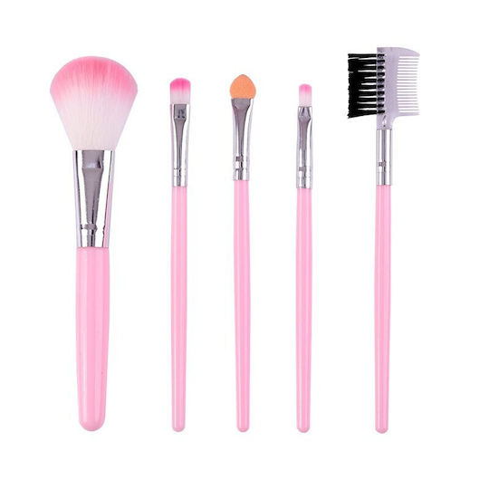 Set 5 Make-up Pinsel Flippy Reise Lidschatten Puder Synthetische Borste Rosa