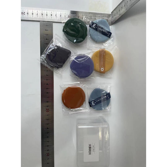 Set De 7 Bureței De Machiaj Flippy Reutilizabili Pentru Umed Uscat Pulbere 5.5 X 5.5 X 0.9 Cm Multicolor