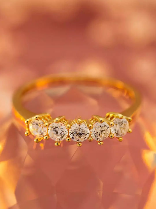 Дамски Пръстен с Циркони от Злато 14K