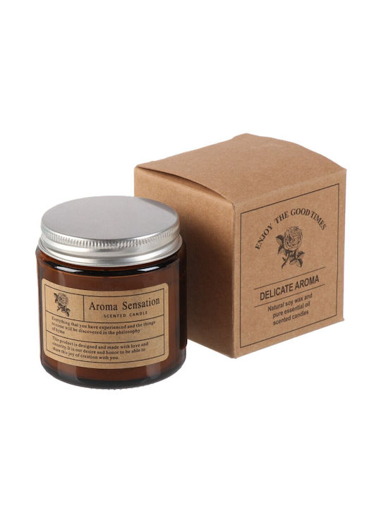 Aromatic Candle in Brown Jar 200g