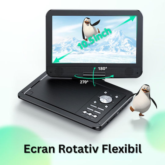 Player DVD ED542 Ecran HD 10,5" 1024x600 Negru