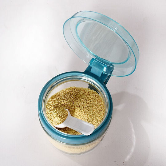 Glass Sugar Jar with Lid Blue 180ml
