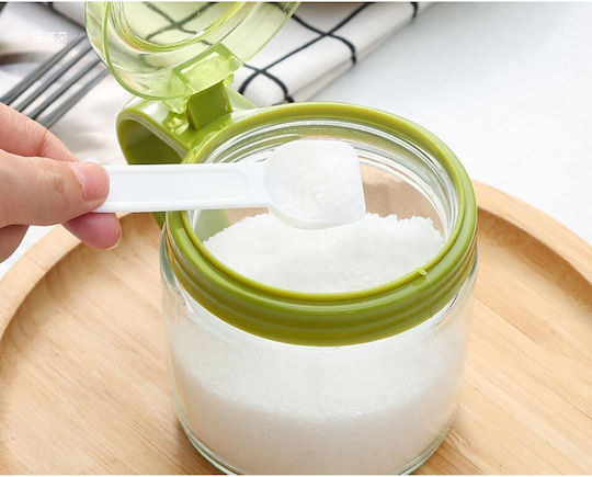 Vază pentru Zahăr cu Capac din Sticlă Verde 180ml