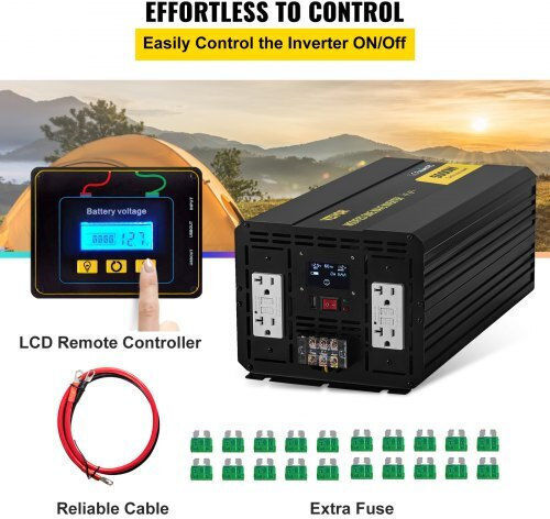 Vevor Car Inverter Modified Sinewave 5000W to Converter 12V DC in 110V AC with 1xUSB