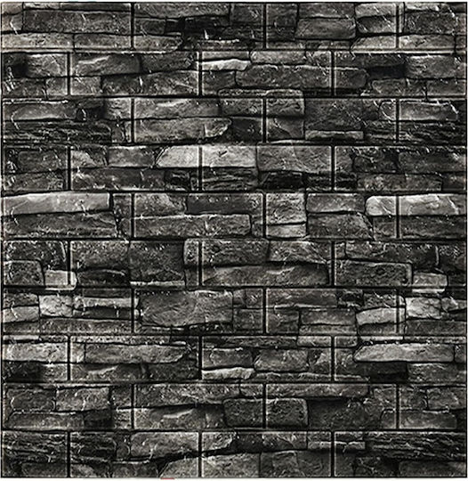 Panouri Decorative 3D Pentru Perete Spumă Autoadeziv Gri 70x77cm 10 Bucăți