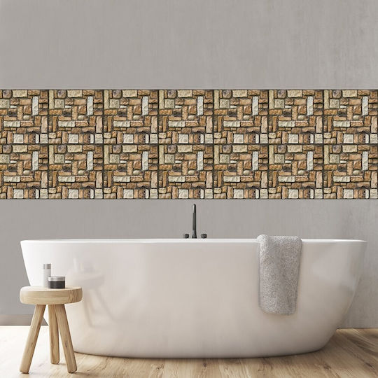 Panouri Decorative 3D Din PVC Autoadezive Maro 30x30cm 10 Bucăți