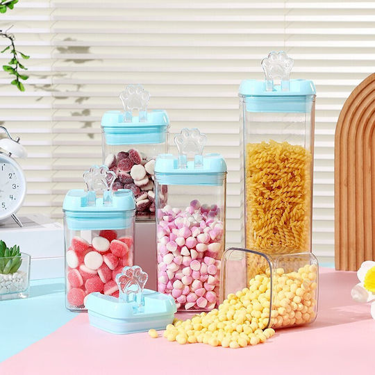 Cereal Box with Lid Plastic Transparent 1200ml