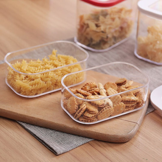 Cereal Box with Lid Plastic Transparent 450ml