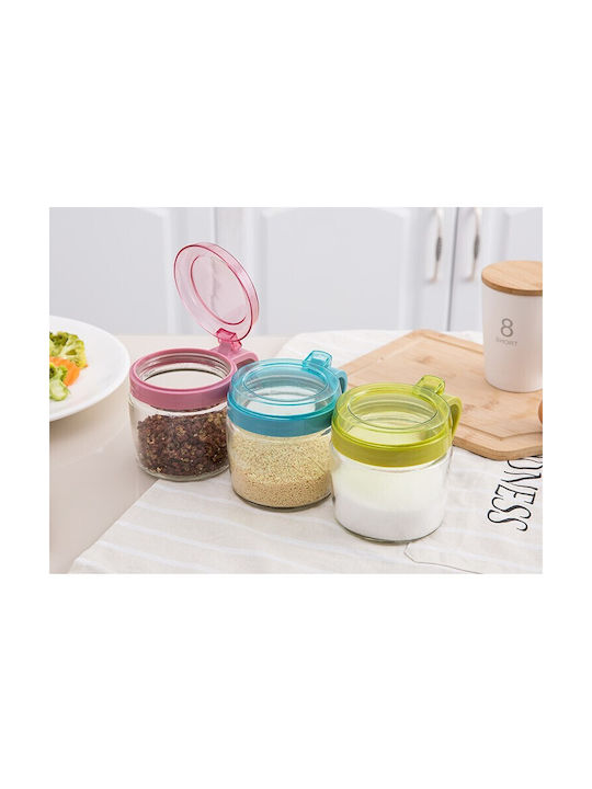 Βάζο για Ζάχαρη με Καπάκι Γυάλινο Διάφανο 180ml