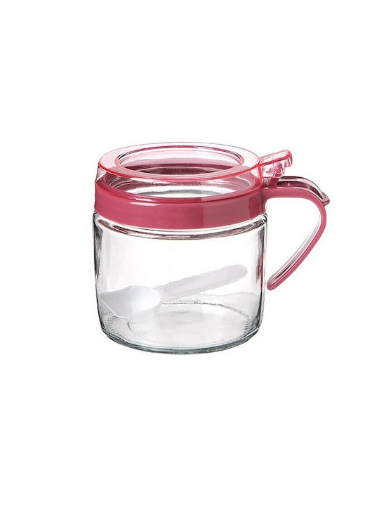Βάζο για Ζάχαρη με Καπάκι Γυάλινο Διάφανο 180ml
