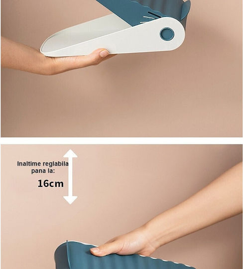 Bază Din Plastic Pentru Depozitarea Pantofilor Albastră 25.5x11x7.5cm